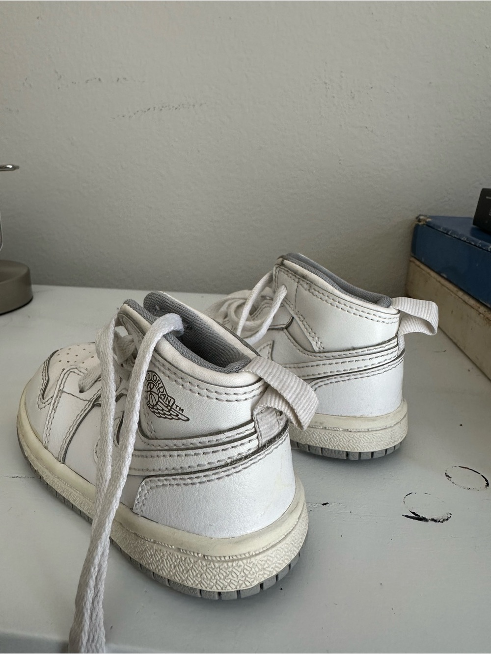 Kids White High-Top Sneakers - Classic Style